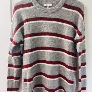 Madewell Westlake stripped sweater - red/gray/white stripe